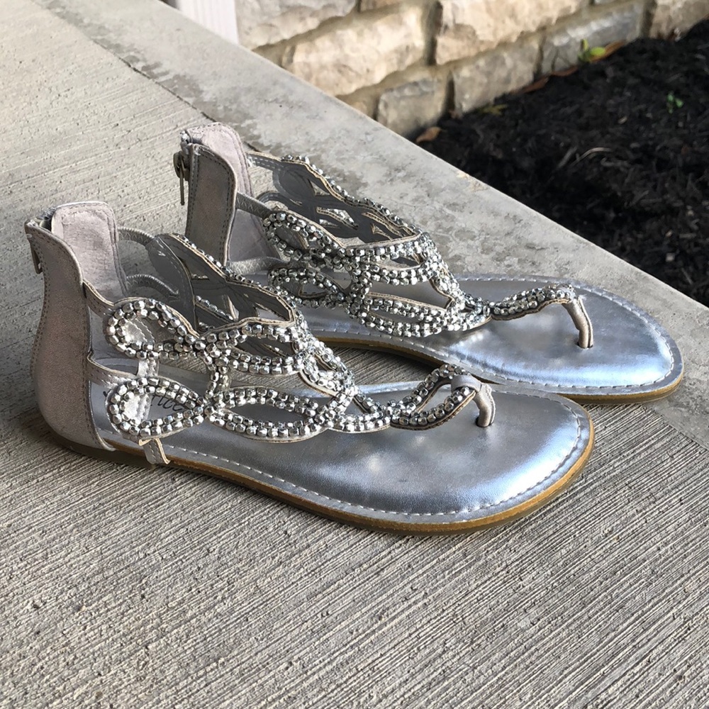 Justice Silver Sandals